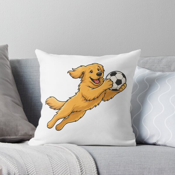 Item preview, Happy Golden Retriever Goalkeeper designed and sold by TOJI783.