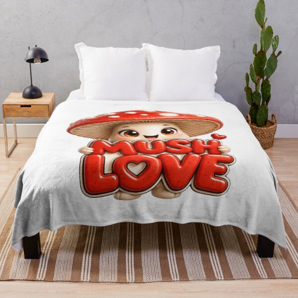 Item preview, Mush Love Cute Kawaii Mushroom Pun | Adorable Toadstool Sticker designed and sold by RoPrincess.