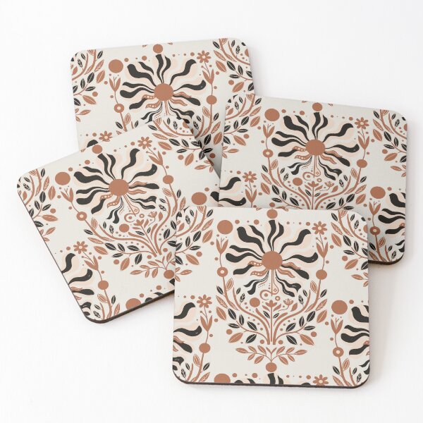 Item preview, Boho Sun Floral Botanical Earthy Scandi Folk Art designed and sold by Cipher & Soul.