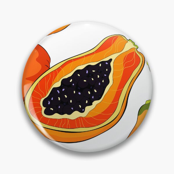 Item preview, Fresh Papaya Whole and Halved Tropical Art designed and sold by OrPolly.