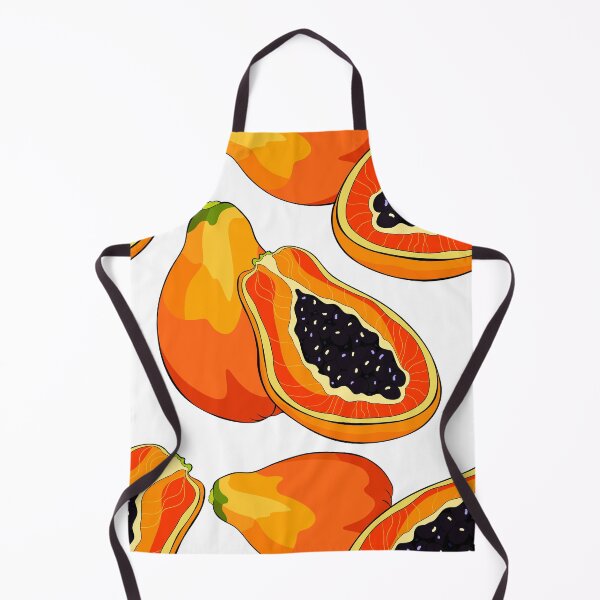 Item preview, Fresh Papaya Whole and Halved Tropical Art designed and sold by OrPolly.