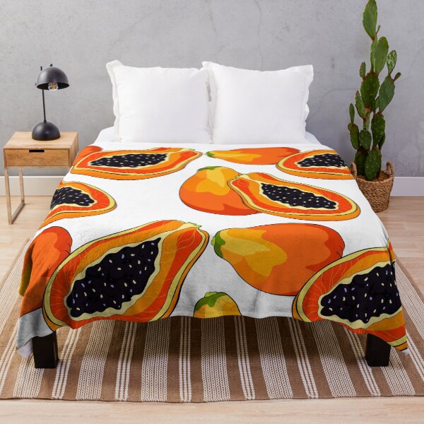 Item preview, Fresh Papaya Whole and Halved Tropical Art designed and sold by OrPolly.