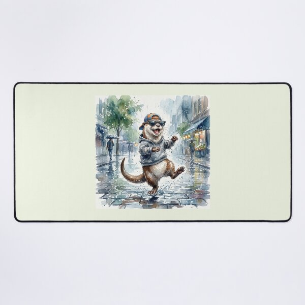 Item preview, Puddle Professional Otter – Funny Rain Lover Watercolor Cute Animal Hoodie Cartoon Sticker designed and sold by HOUSE OF TIST.