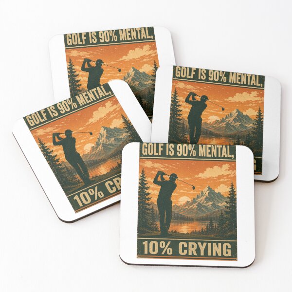 Item preview, Golf Is 90 Percent Mental 10 Percent Crying Vintage Travel Poster designed and sold by Panom Suavichien.