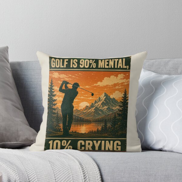 Item preview, Golf Is 90 Percent Mental 10 Percent Crying Vintage Travel Poster designed and sold by Panom Suavichien.