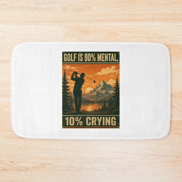 Item preview, Golf Is 90 Percent Mental 10 Percent Crying Vintage Travel Poster designed and sold by Panom Suavichien.