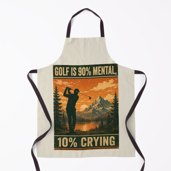Item preview, Golf Is 90 Percent Mental 10 Percent Crying Vintage Travel Poster designed and sold by Panom Suavichien.