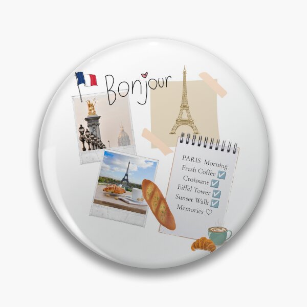 Item preview, Paris Morning Coffee & Croissant | Bonjour French Aesthetic designed and sold by MaTTCreatsMore.