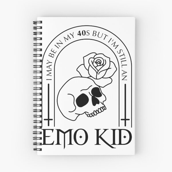 Aperçu de l'œuvre Jeune Emo de 40 ans - Noir créée et vendue par Heather H Designs .