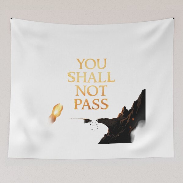 Item preview, You Shall Not Pass Lord of the Rings Gandalf Quote Poster Art designed and sold by LunaMarkos.