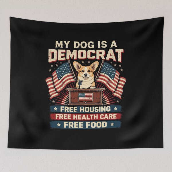 Item preview, My Dog Is A Democrat Corgi Funny Political Dog designed and sold by PROPera-design.