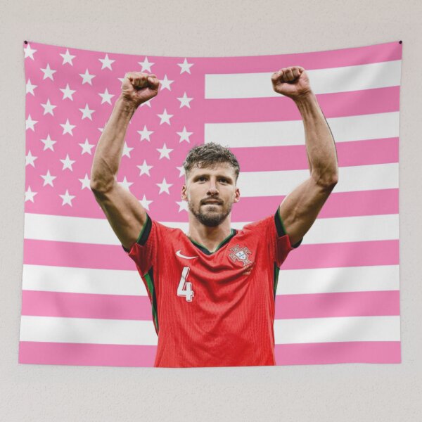 Item preview, Ruben Dias Pink Flag designed and sold by thecollegetalk.