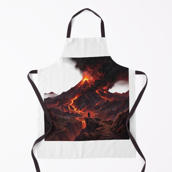 Item preview, Mount Doom Volcanic Landscape Lord of the Rings Dark Fantasy Poster designed and sold by LunaMarkos.