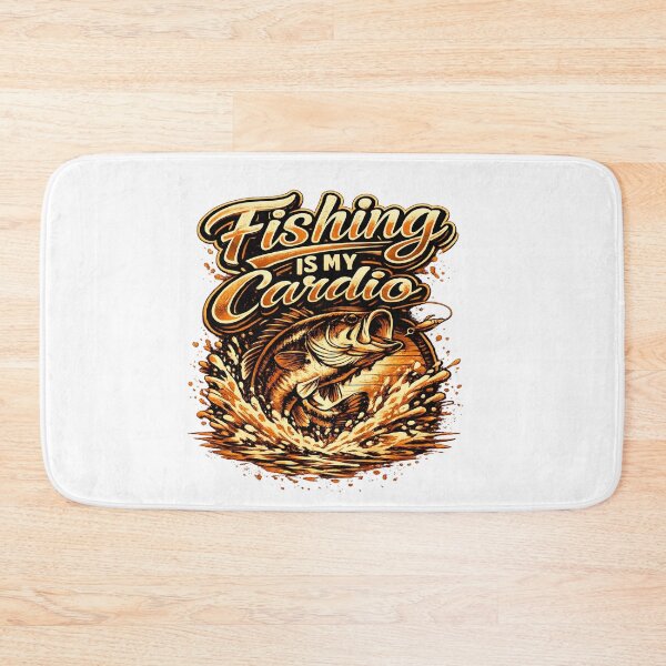 Item preview, Fishing Is My Cardio Funny Bass Fishing Design designed and sold by JMDG Studio.
