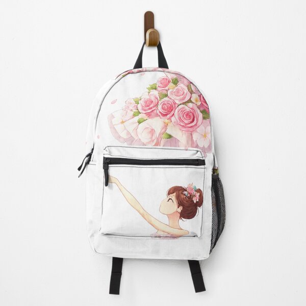 Item preview, A ballerina anime with a tutu made of blooming flowers like roses, peonies, or cherry blossoms designed and sold by GlamShop88.
