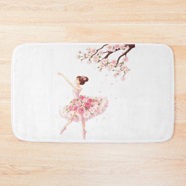 Item preview, A ballerina anime with a tutu made of blooming flowers like roses, peonies, or cherry blossoms designed and sold by GlamShop88.