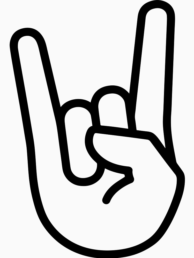 "Metal Horns Hand Symbol" Tshirt by ljb5440 Redbubble