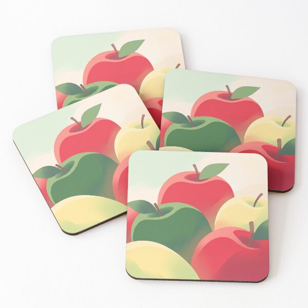 Item preview, Smooth Colorful Red and Green Apples designed and sold by Neural Dream.