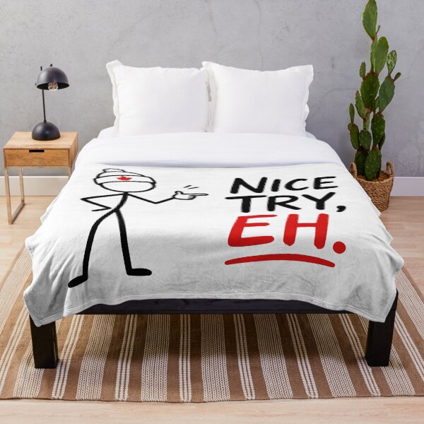 Item preview, Nice Try, Eh Canadian Stick Figure designed and sold by Great Canadian Collective.