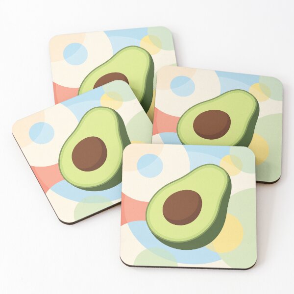 Item preview, Retro Pastel Geometric Avocado Half designed and sold by Neural Dream.