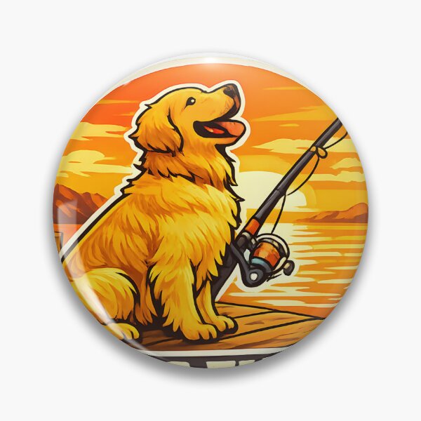 Item preview, The Best Catch of My Life Has Fur – Funny Golden Retriever Fishing Dog Lover Design designed and sold by Sahil Randhawa.
