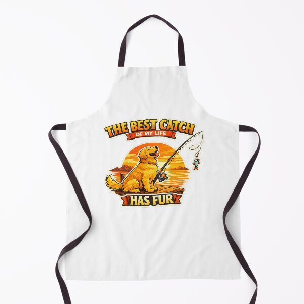 Item preview, The Best Catch of My Life Has Fur – Funny Golden Retriever Fishing Dog Lover Design designed and sold by Sahil Randhawa.