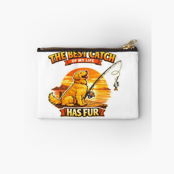 Item preview, The Best Catch of My Life Has Fur – Funny Golden Retriever Fishing Dog Lover Design designed and sold by Sahil Randhawa.
