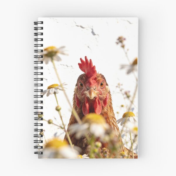 Item preview, Chicken Photography Wildflower Meadow Backyard Hen Portrait Country Garden Farm Life Rustic Animal Photo designed and sold by Kzara Visual.