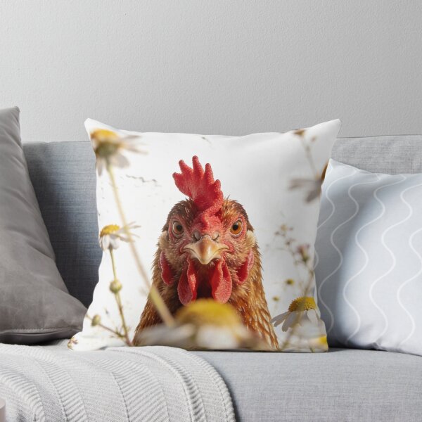 Item preview, Chicken Photography Wildflower Meadow Backyard Hen Portrait Country Garden Farm Life Rustic Animal Photo designed and sold by Kzara Visual.
