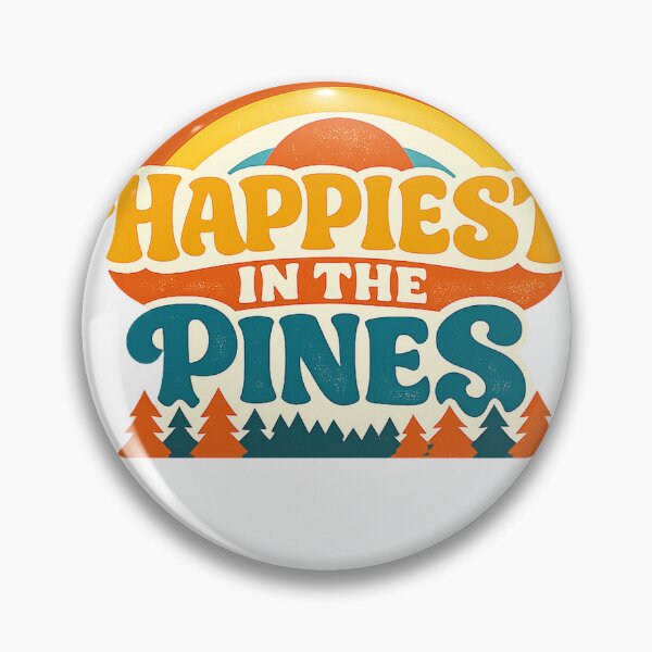 Item preview, Happiest in the Pines Retro Camping Sunset designed and sold by eignvalue.