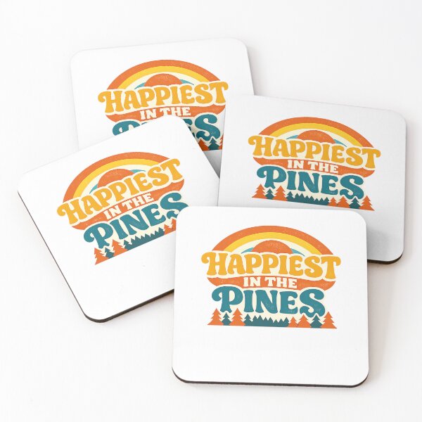 Item preview, Happiest in the Pines Retro Camping Sunset designed and sold by eignvalue.