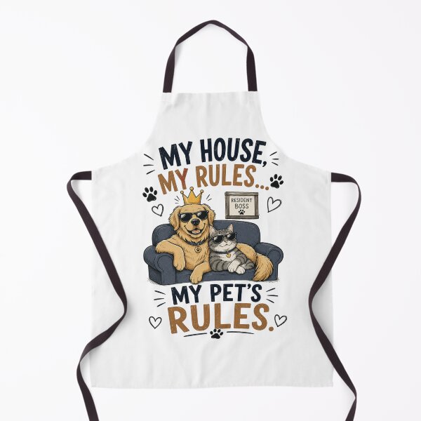 Item preview, My House My Rules My Pets Rules Cute Dog And Cat Design designed and sold by Evelashop.