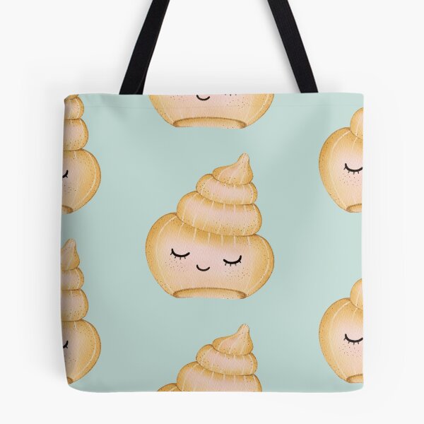 Item preview, Cute Sleepy Spiral Seashell Watercolor Sticker | Kawaii Ocean Shell Illustration designed and sold by SaitonG.
