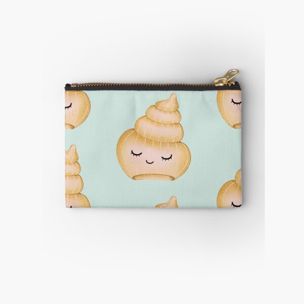 Item preview, Cute Sleepy Spiral Seashell Watercolor Sticker | Kawaii Ocean Shell Illustration designed and sold by SaitonG.