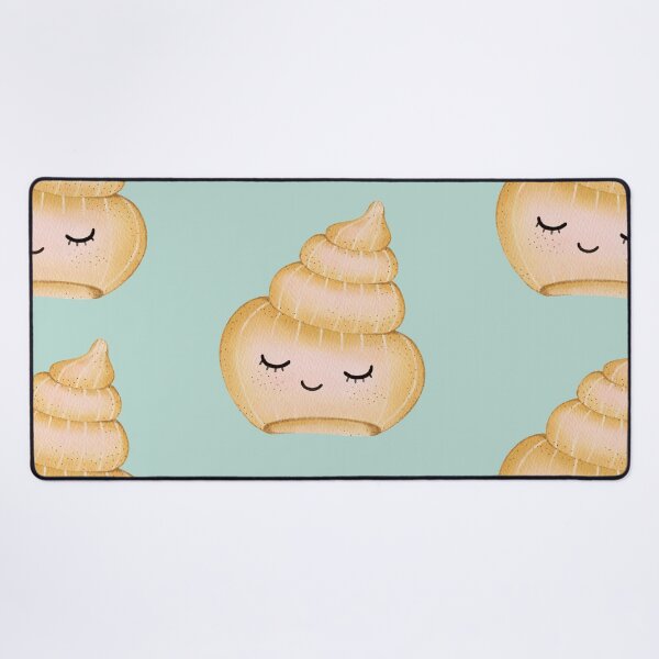 Item preview, Cute Sleepy Spiral Seashell Watercolor Sticker | Kawaii Ocean Shell Illustration designed and sold by SaitonG.