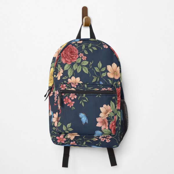 Item preview, Dark Academia Botanical Floral and Blue Butterflies Luxury Aesthetic designed and sold by MAGICKEY2024.