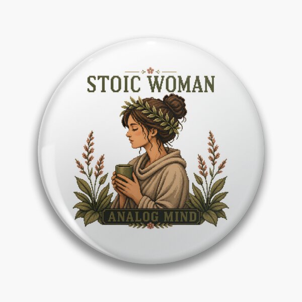 Item preview, Stoic Woman Analog Mind Botanical Pixel Art designed and sold by PixelBlob.