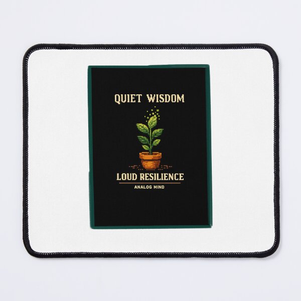 Item preview, Quiet Wisdom Loud Resilience – Analog Mind Pixel Stoic designed and sold by PixelBlob.