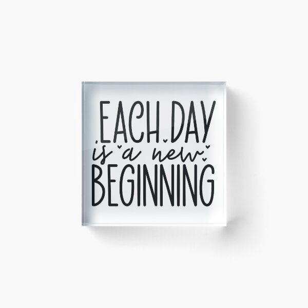 Item preview, Each Day Is A New Beginning - Motivational Quotes Retro Vintage Aesthetic Cute Inspiration Gift designed and sold by FuzionRaptor.