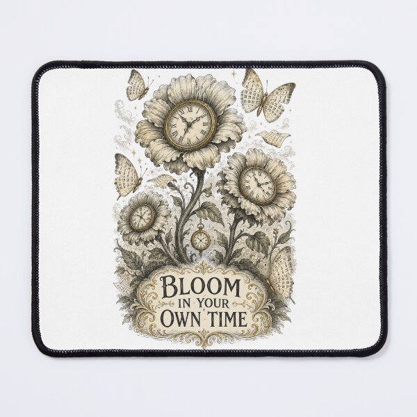 Item preview, Bloom In Your Own Time – Vintage Clock Flower Botanical designed and sold by NarpLTD.