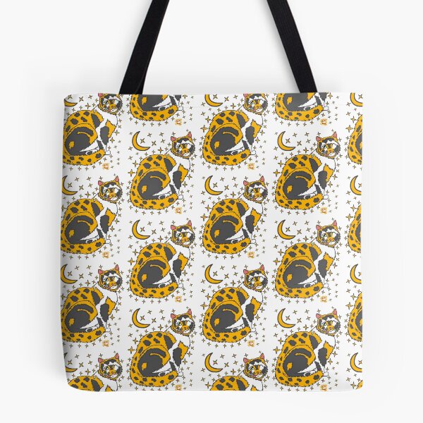 Item preview, Kitty Cat Moon and Stars Pattern designed and sold by Colmeia de Ideias.