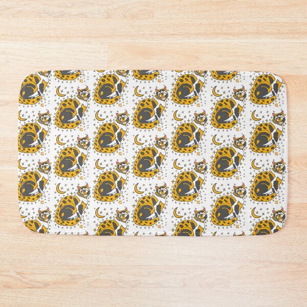 Item preview, Kitty Cat Moon and Stars Pattern designed and sold by Colmeia de Ideias.
