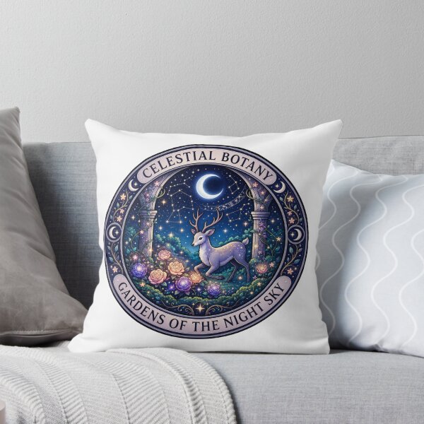 Item preview, Celestial Botany | Gardens of the Night Sky | Moonlit Stag & Cosmic Flowers | Fantasy Nature | Celestial Garden Gift designed and sold by MrDev.