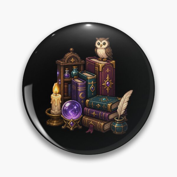 Item preview, Arcane Owl and Enchanted Books Pixel Art  designed and sold by Sketchlegacy.