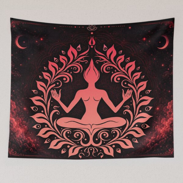 Artikelvorschau, Lotus-Meditationsmandala | Spirituelle Yoga-Kunst entworfen und verkauft von Fei Long Design Hub.