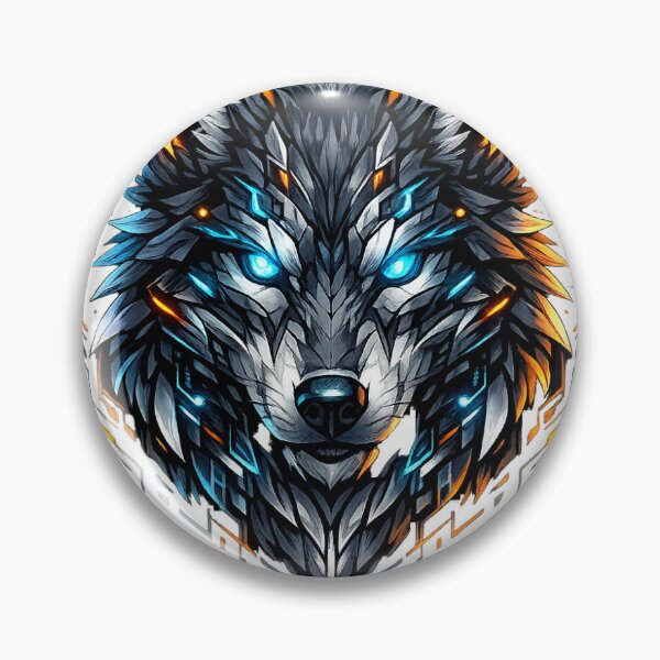 Item preview,  Cyber Wolf Neon Head Design designed and sold by NovaMint1.