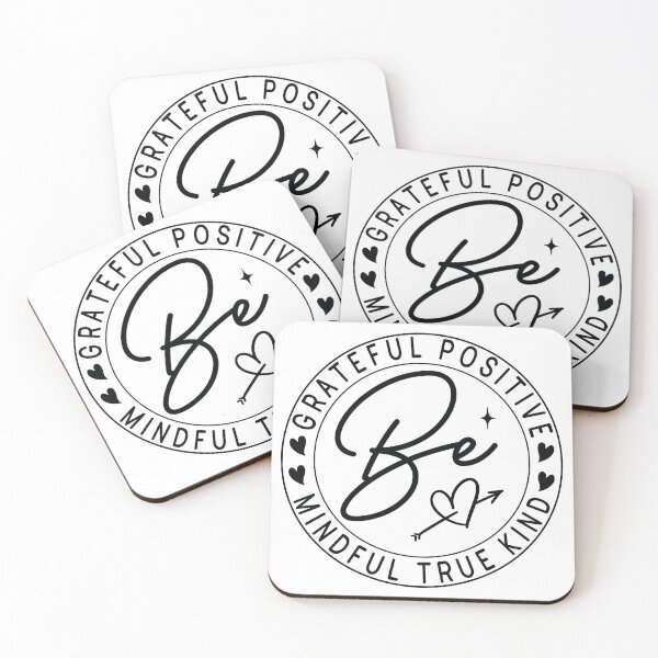 Item preview, Grateful Positive Be Mindful True Kind - Motivational Quotes Retro Vintage Aesthetic Positivity Gift designed and sold by FuzionRaptor.