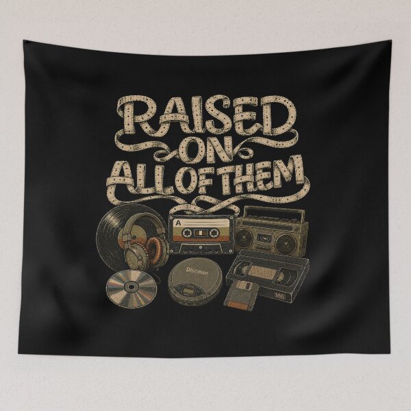 Item preview, Raised on all of them retro music lover designed and sold by HiPatti.