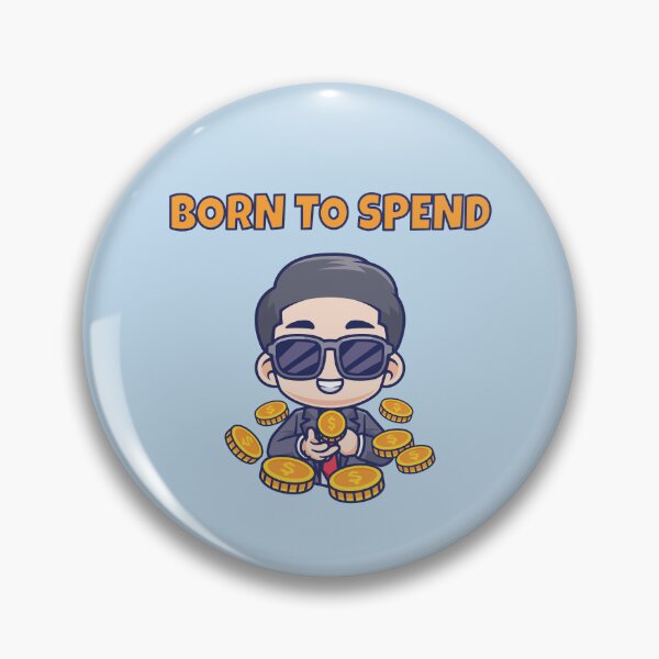 Item preview, Born to Spend Funny Money Lover Cartoon Baby – Cash Lifestyle Humor Design 3 designed and sold by WordPlayStudio.