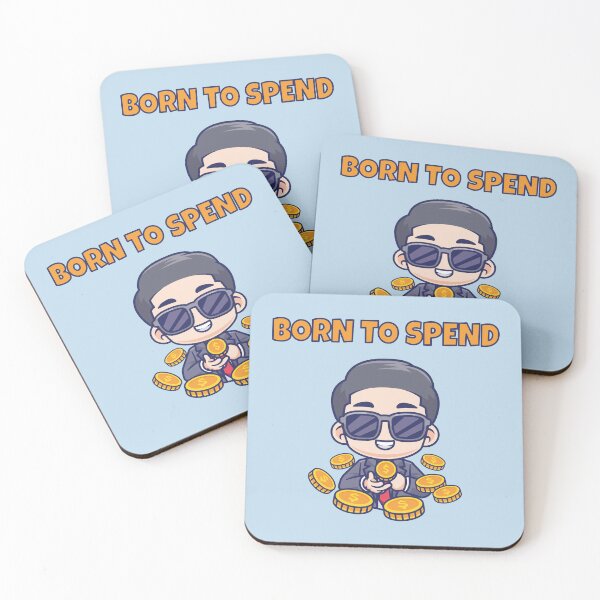 Item preview, Born to Spend Funny Money Lover Cartoon Baby – Cash Lifestyle Humor Design 3 designed and sold by WordPlayStudio.